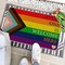 Every One is Welcome Here Colored Flag LGBT Decorative Doormat (17 x 29 Inch)